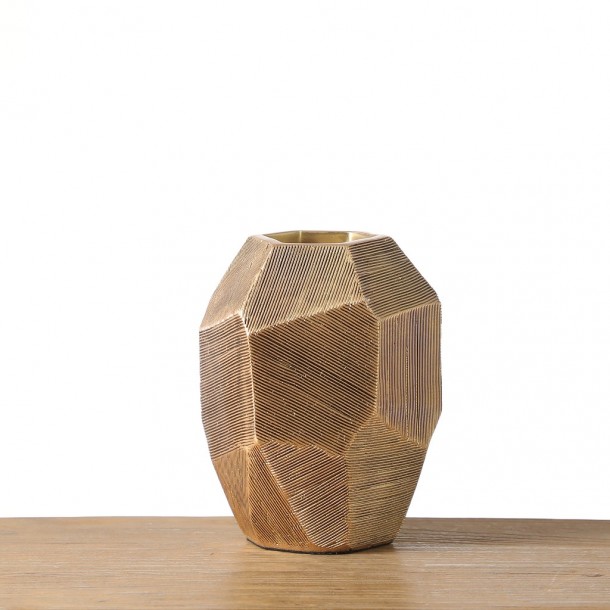 Βάζο Ανάγλυφο Polyresin Χάλκινο ESPIEL 16,5x15x21,5εκ. FIK422