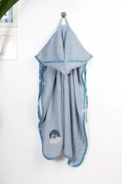Κάπα Με Κέντημα Bebe 75x85εκ. Cloudy Bear 175 Sky Blue Dimcol