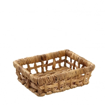 Καλάθι Ψάθινο Μπεζ ESPIEL 20x15x6,5εκ. TAK302