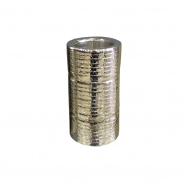 Κηροπήγιο Μεταλλικό Ασημί Art Et Lumiere 12,5x21εκ. 20567