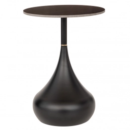 Τραπεζάκι Μεταλλικό Μαύρο Με Κεραμική Επιφάνεια  Φ40x52εκ. iliadis 91763