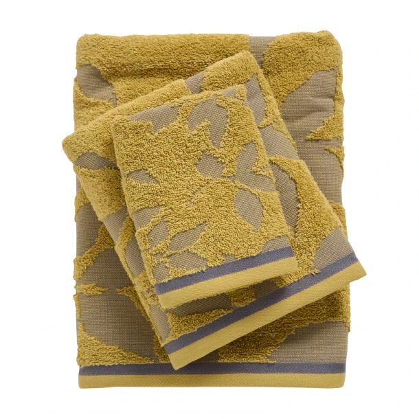 Σετ Πετσέτες 3τμχ Βαμβακερές Daily 0753 Γκρι-Κίτρινο Das Home