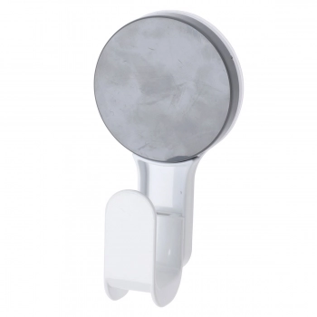 Άγκιστρο ABS Με Βεντούζα 6,5x4,5x12,5εκ. White-Grey Knob MRShome 0082000