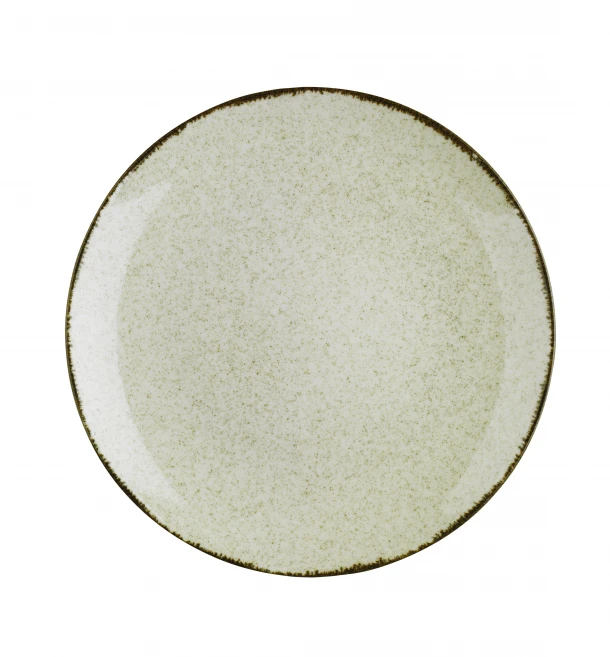 Πιάτο Ρηχό Πορσελάνης Μπεζ-Καφέ 25εκ. Cinnamon Kutahya Porselen KXCXE22524