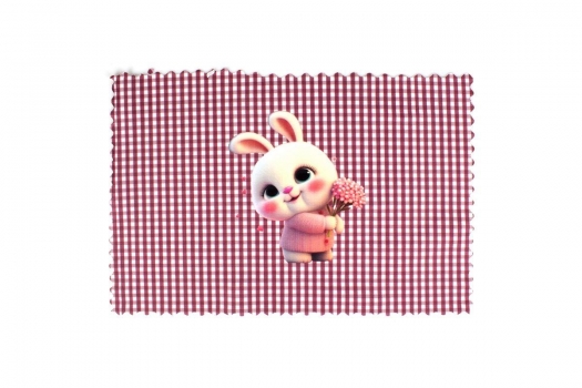 Σουπλά Παιδικό Polyester 35x50εκ. Cute Bunny 37 Μπορντώ DimCol