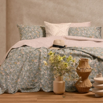 Σετ Σεντόνια Βαμβακερά King Size 260x270εκ. Amy Aqua Ultra Line Melinen 20003441
