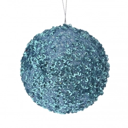 Χριστουγεννιάτικη Μπάλα Polyfoam Γαλάζια Glitter 8εκ. iliadis 83500