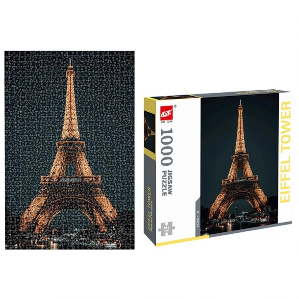 Παζλ 1000τμχ Πύργος Του Άιφελ Το Βράδυ Σε Κουτί 20x5x25εκ. Toy Markt 69-1757