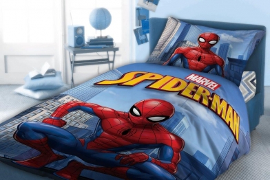 Σετ Σεντόνια Βαμβακερά 4τμχ Μονά 165x245εκ. Spiderman 814 Digital Print Disney Dimcol