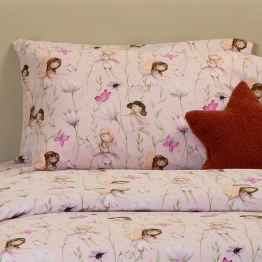 Ζεύγος Μαξιλαροθήκες Φανελένιες 53x72εκ. Naida Lilac Melinen 20006697