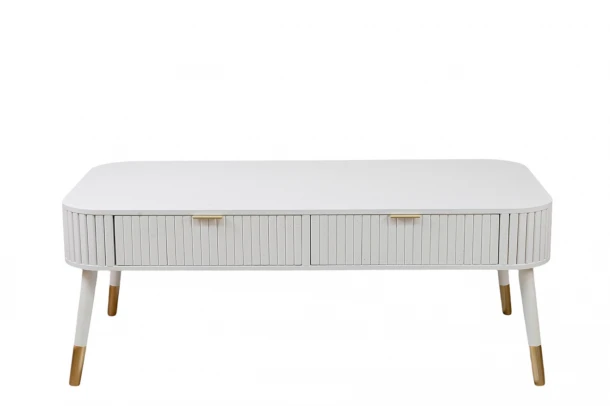 Τραπεζάκι Σαλονιού Ξύλινο-Μεταλλικό Λευκό 120x60x45εκ. Zen Collection 24.13.50170