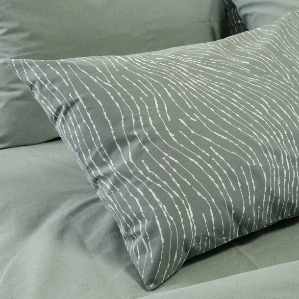Ζεύγος Μαξιλαροθήκες Polycotton 50x70εκ. Brooke Grey Casual Line Melinen 20006337