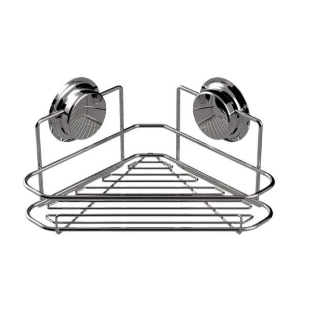 Εταζέρα Γωνιακή Με Βεντούζες 21,5x13,1εκ. Chrome Elementals Sealskin 66362364718