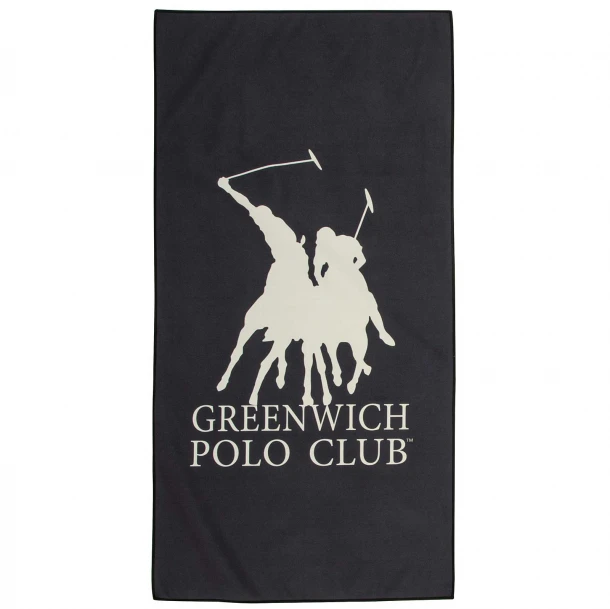 Πετσέτα Γυμναστηρίου Microfiber 45x90εκ. Essential 4188 Black-Grey Greenwich Polo Club