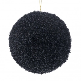 Χριστουγεννιάτικη Μπάλα Polyfoam Μαύρη Glitter 12εκ. iliadis 83527