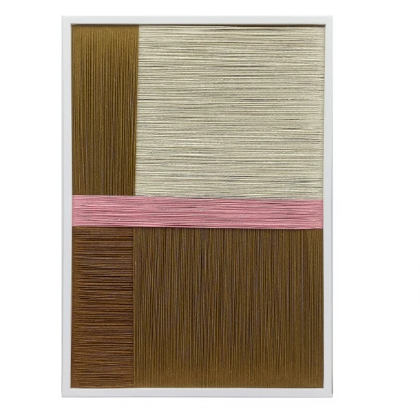 Πίνακας Με Ξύλινη Κορνίζα Και Νήμα Multi ESPIEL 50x2,5x70εκ. NIM107