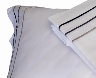 Μαξιλαροθήκη Oxford 55x75εκ. 100% Βαμβακοσατέν 310TC Με Ρίγες Satin Plain Line