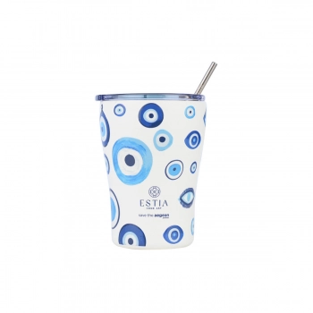 Θερμός-Ποτήρι Ανοξείδωτο Coffee Mug Spirit Of Luck Save The Aegean 350ml-9x13εκ. Estia 01-31749