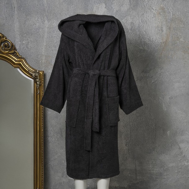 Μπουρνούζι Ενηλίκων Βαμβακερό Extra Large Liberty Black Melinen 2000023051