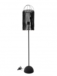 Φωτιστικό Επιδαπέδιο Μεταλλικό-Bamboo Μαύρο 25,5x25,5x119/155εκ. Zen Collection 25.16.51596