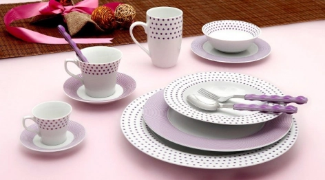 Σετ Φλυτζάνια Καφέ 6τμχ Πορσελάνης 100ml Matrix Purple CRYSPO TRIO 15.301.17
