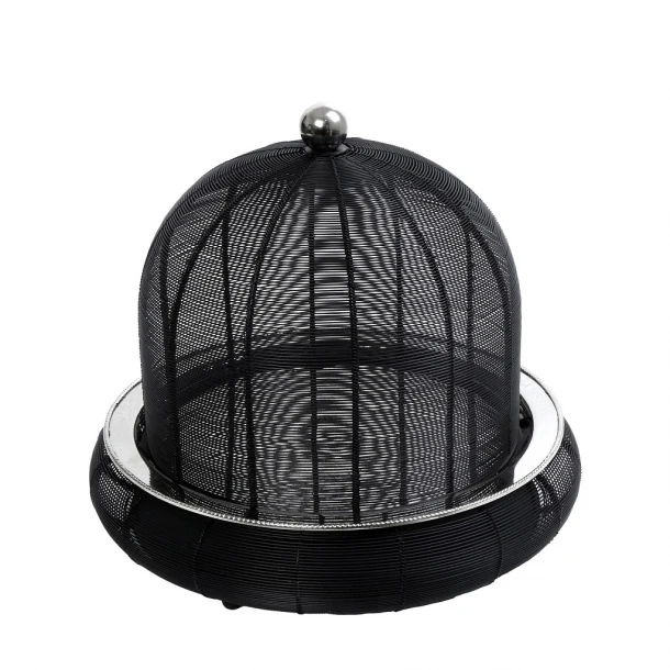 Πιατέλα Σερβιρίσματος Ανοξείδωτη-Αλουμινίου Μαύρη 41x41x41εκ. ESPIEL TAF110