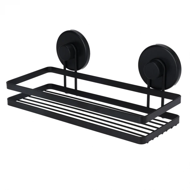 Εταζέρα Από Σίδερο & ABS Με Βεντούζες 25x10x8,7εκ. Black MRShome 0025000