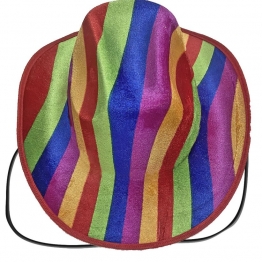Καπέλο Υφασμάτινο Ροντέο Ουράνιο Τόξο Με Σχοινί One Size Carnavalista 3-2319