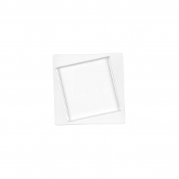 Πιάτο Γλυκού Τετράγωνο Πορσελάνης Λευκό Art Et Lumiere 16x16x2εκ. 06980
