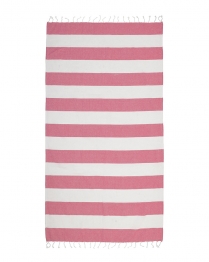 Πετσέτα Θαλάσσης Pestemal Βαμβακερή Ροζ-Λευκή 90x170εκ. ble 5-46-807-0083