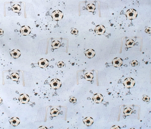 Σεντόνι Λίκνου Βαμβακερό Μεμονωμένο 80x110εκ. Football 521 Sky Blue Dimcol