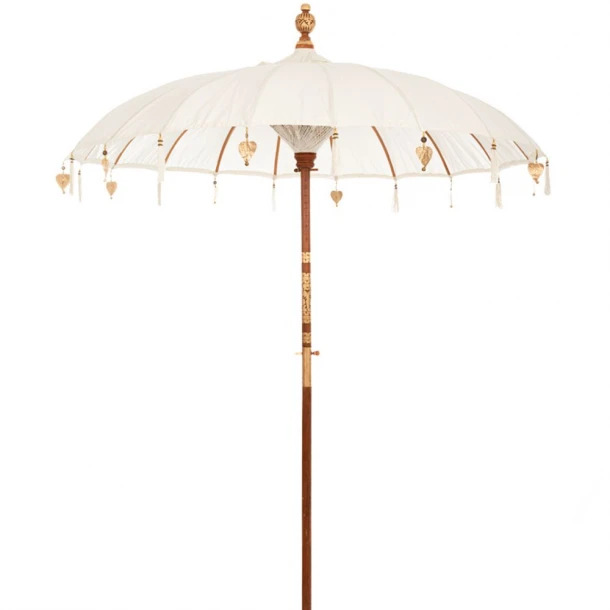 Ομπρέλα Μακραμέ Λευκή Φ185x260εκ. Bali iliadis 84848