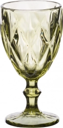 Σετ Ποτήρι Νερού 6τμχ Κολωνάτο Γυάλινο Kare Green 320ml CRYSPO TRIO 52.703.53