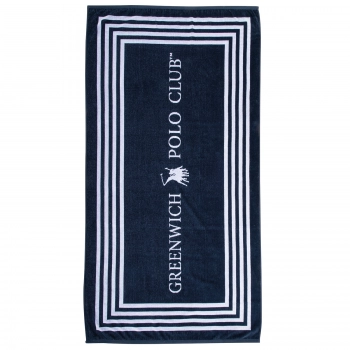 Πετσέτα Θαλάσσης Βαμβακερή 90x170εκ. Essential 4054 Μπλε-Λευκή Greenwich Polo Club