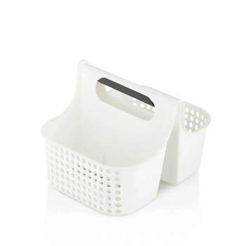 Θήκη Οργάνωσης Διπλή Πλαστική Λευκή 25x19x19εκ. 12-82500