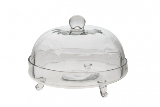 Τουρτιέρα Γυάλινη Διάφανη Με Βάση 29,5x23εκ. Zen Collection 18.6.43445-ΖΕΝ