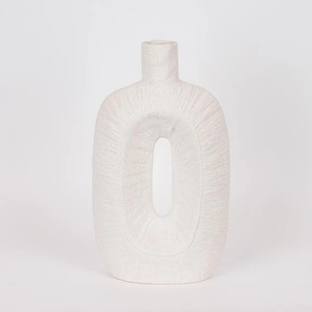 Βάζο Κεραμικό Λευκό 20x9,5x34εκ. ESTHETI 819-00148