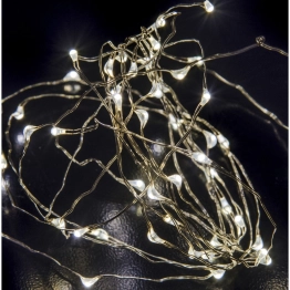 Λαμπάκια Μπαταρίας 100 Microled Σε Σύρμα Με Πρόγραμμα Λευκό Φως 5μ. iliadis 60535