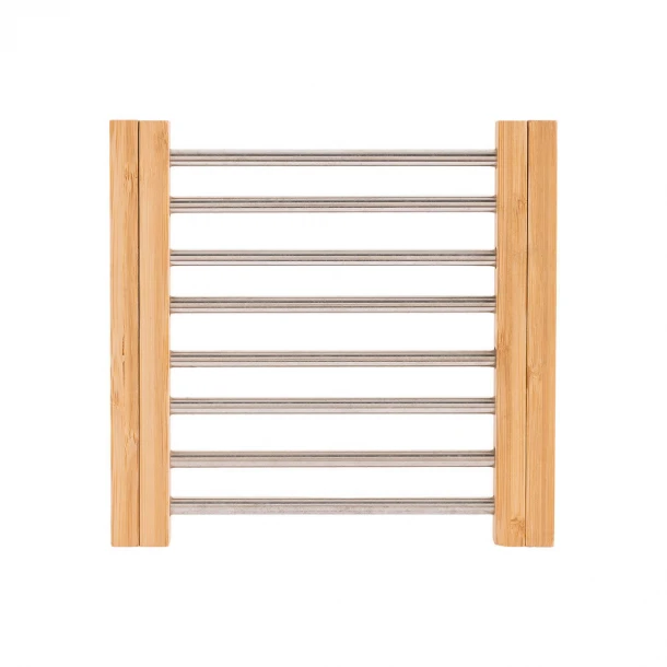 Βάση Μαγειρικού Σκεύους Πτυσσόμενη Ανοξείδωτη-Bamboo Essentials Estia 22x2,2εκ. 01-13011