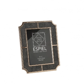 Κορνίζα Μεταλλική Με Γκρι Ύφασμα ESPIEL 13x18εκ. FAM742