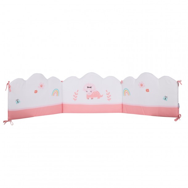 Πάντα Κούνιας Microfiber 45x195εκ. Digital Print Fun 4936 Ροζ-Λευκό Das Baby