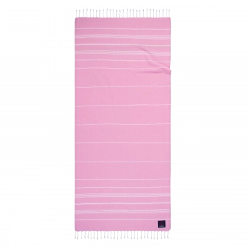 Πετσέτα Θαλάσσης-Παρεό Βαμβακερή 80x180εκ. Essential 3810 Ροζ Greenwich Polo Club