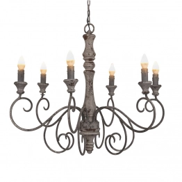 Πολυέλαιος Οροφής Μεταλλικός Με 6 Λάμπες Vintage Φ85x68εκ. iliadis 88153