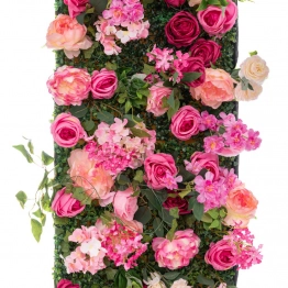 Ρολό Πάνελ Τοίχου Με Φούξια-Ροζ-Λευκά Λουλούδια & Υφασμάτινη Πλάτη 50x250εκ. iliadis 92682