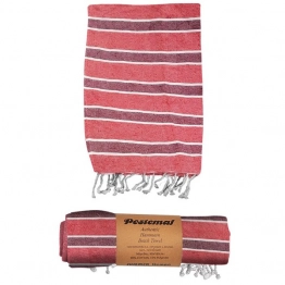 Πετσέτα Θαλάσσης Pestemal Βαμβακερή Red 90x180εκ. Summer tiempo 42-2947