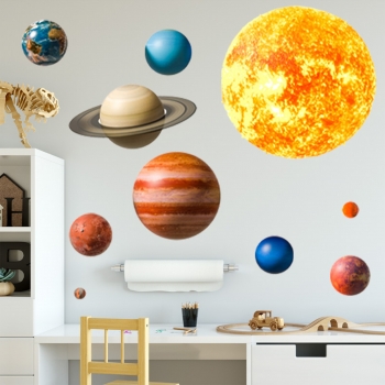 Αυτοκόλλητα Τοίχου Planets 91x72εκ. Sipo SIP-WS63039