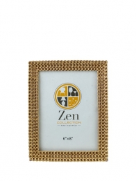 Κορνίζα Polyester Χρυσή Με Κυκλάκια 15x20εκ. Zen Collection 25.12.51490