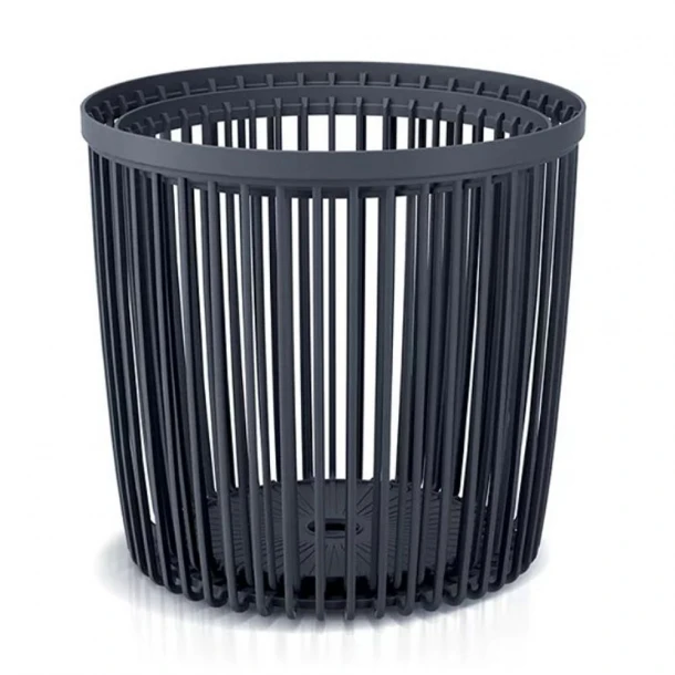 Σετ 2τμχ Καλάθι Γενικής Χρήσης (Χωρίς Καπάκι) Ανθρακί Clubo iliadis 374802