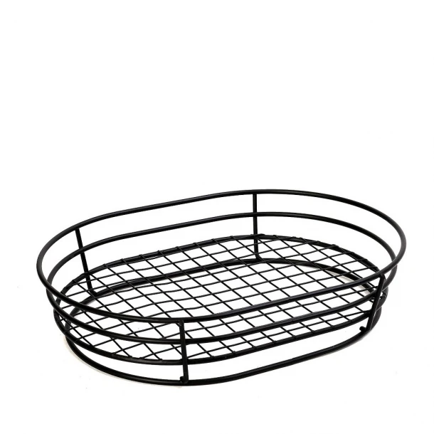 Καλάθι Μεταλλικό Οβάλ Μαύρο 28x20x6εκ. ESPIEL HOT1004