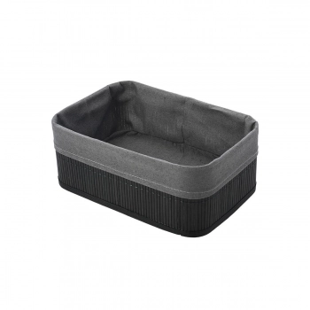 Καλάθι Οργάνωσης Bamboo Essentials Μαύρο Estia 30x20x12εκ. 02-19693